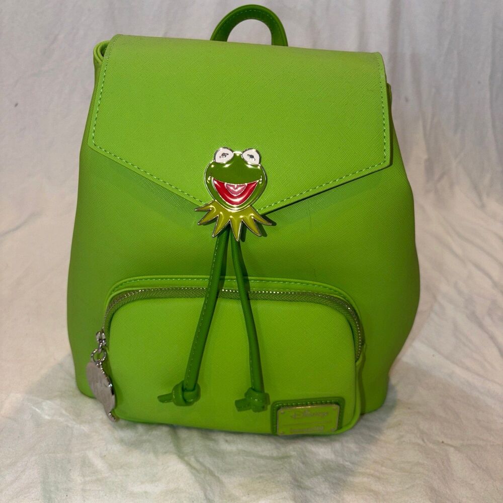 Loungefly The Muppets Kermit The Frog Drawstring Mini Backpack NWT